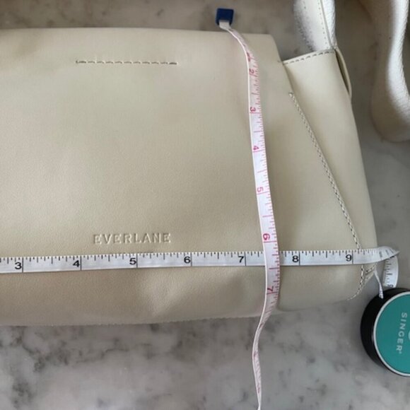 EVERLANE Mini Form Adjustable Canvas Strap Crossbody Bag Bone - Picture 14 of 15